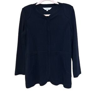 Exclusively Misook Knit Blazer Jacket Women Small Button Front Career Minimalist